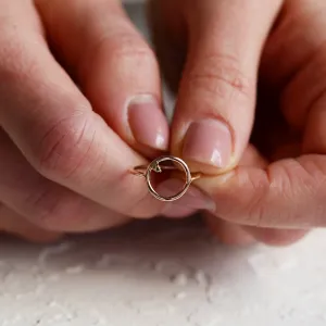 Zlatý minimalistický prsten s diamantem salt and pepper MERIDA Thumbnail