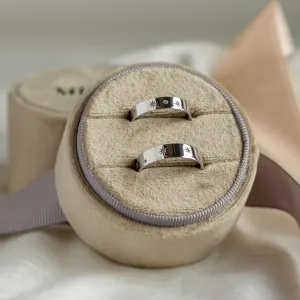 Gold wedding rings with stars and diamond STAR Thumbnail