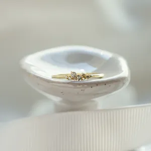 Zlatý minimalistický prstýnek s diamanty salt and pepper CLUSTER Thumbnail