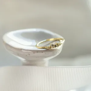 Zlatý minimalistický prstýnek s diamanty salt and pepper CLUSTER Thumbnail