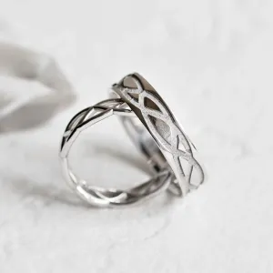 Matching wedding rings with ornament LESI Thumbnail