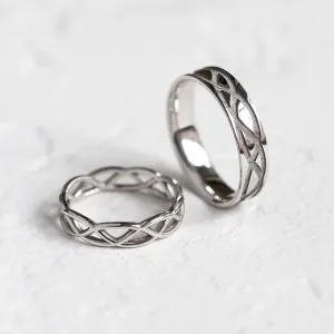 Matching wedding rings with ornament LESI Thumbnail