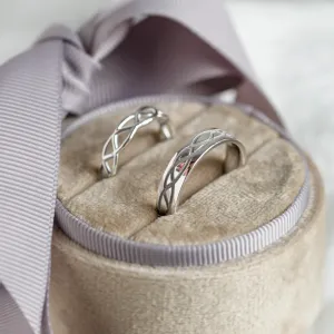 Matching wedding rings with ornament LESI Thumbnail