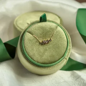Gold necklace with salt and pepper diamonds KLARI Thumbnail
