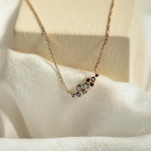 Gold necklace with salt and pepper diamonds KLARI Thumbnail