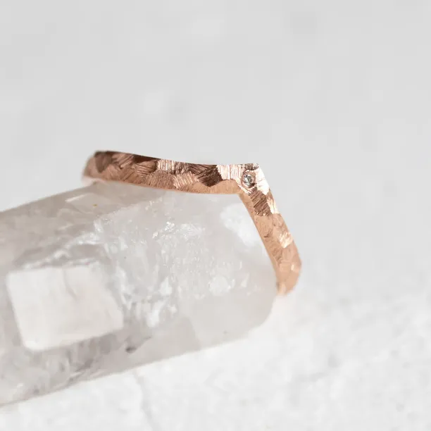 Wedding rings with matte faceted finish RIO Image