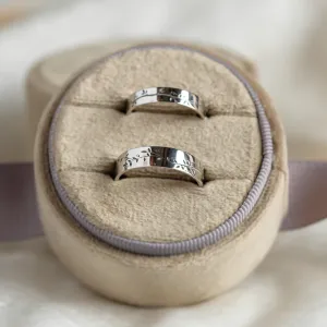 Gold wedding rings with plant motif MIKA Thumbnail
