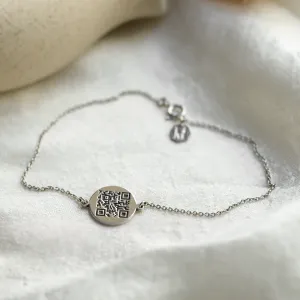 Personalised gold bracelet with QR-code ALEXA Thumbnail