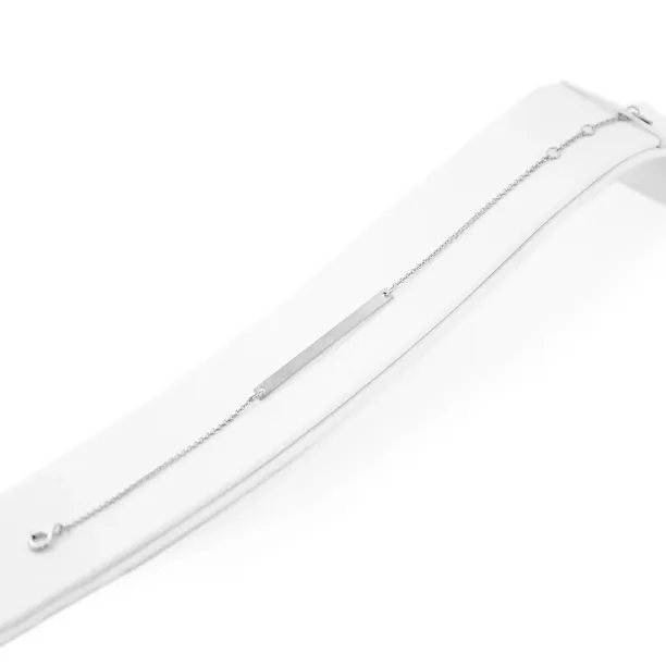 Minimalistický zlatý náramek s libovolným gravírem Plofi Image