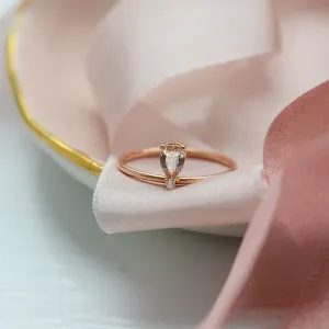 Prsten MORGAN z růžového zlata s morganitem a diamantem