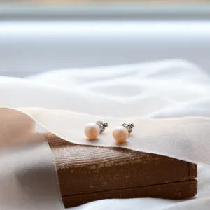 Stud peach pearl earrings QIANA Thumbnail