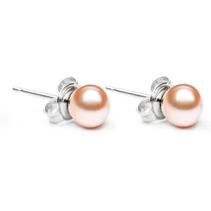 Stud peach pearl earrings QIANA Thumbnail