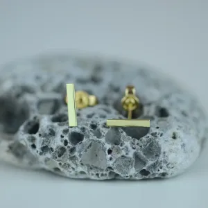 Minimalistic gold earrings MINI Thumbnail