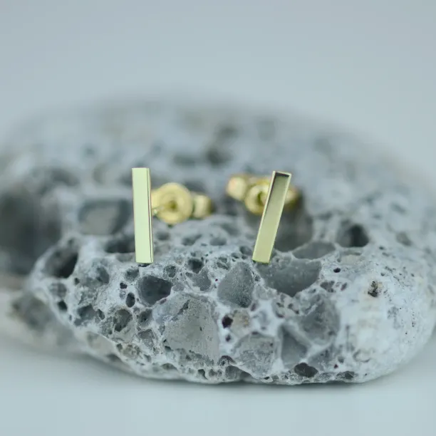 Minimalistic gold earrings MINI Image