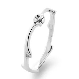 Minimalist daisy ring with diamonds VILO Thumbnail