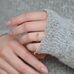 Zlatý prsten s diamanty salt and pepper CLARA Thumbnail