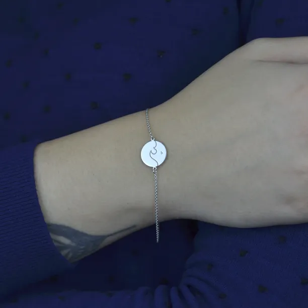 Gold bracelet with a diamond CANDICE Image
