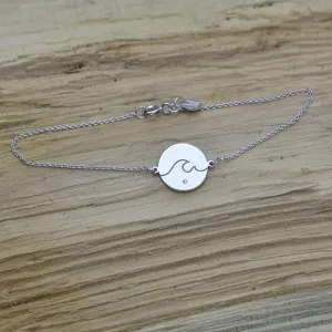 Gold bracelet with a diamond CANDICE Thumbnail