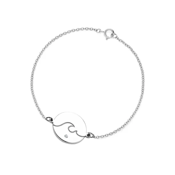 Gold bracelet with a diamond CANDICE Image