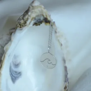 Gold pendant with a diamond SURF Thumbnail