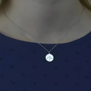 Gold pendant with a diamond SURF Thumbnail