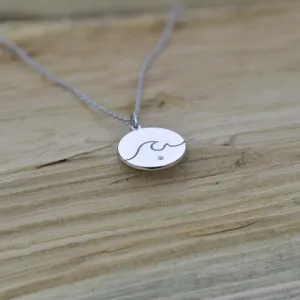 Gold pendant with a diamond SURF Thumbnail