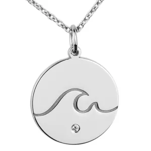 Gold pendant with a diamond SURF Thumbnail