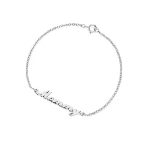 Personalised silver bracelet with name BEA Thumbnail