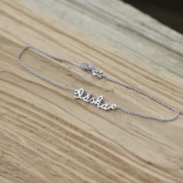 Silver bracelet with diamond TRISH Image
