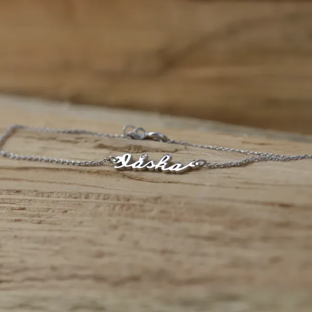 Silver bracelet with diamond TRISH Image