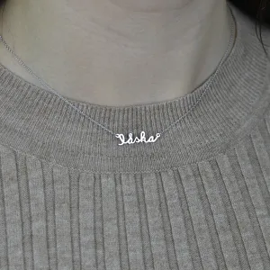Silver necklace with diamond LASKA Thumbnail