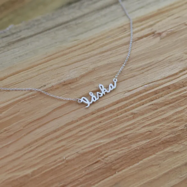 Silver necklace with diamond LASKA Image