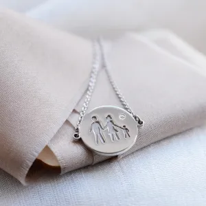 Gold engraved bracelet with a diamond ZERA Thumbnail