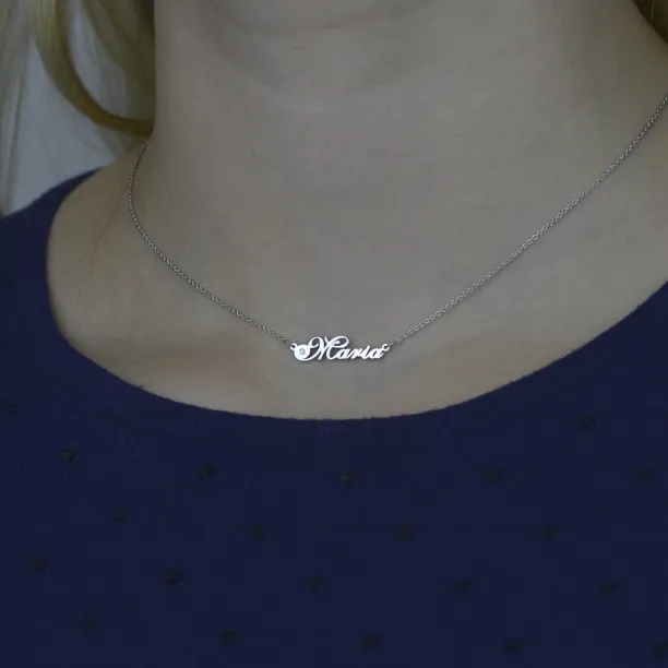 Name gold necklace with diamond MARI Image
