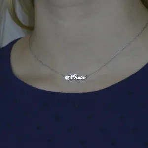 Name gold necklace with diamond MARI Thumbnail