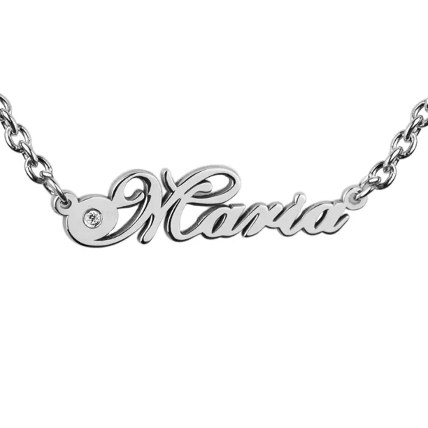 Name gold necklace with diamond MARI Image