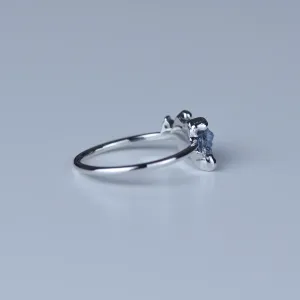 Gold ring with raw diamond TRACY Thumbnail