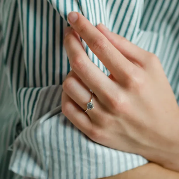 ELLERY salt and pepper diamond ring 0.5ct  Image