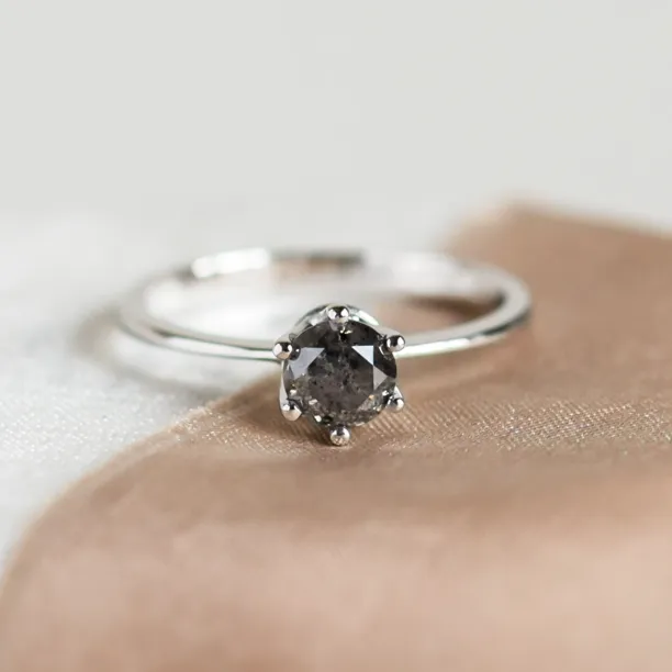 ELLERY salt and pepper diamond ring 0.5ct  Image