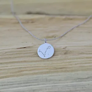 Silver pendant with a zodiac constellation and diamond ZODIAC Thumbnail
