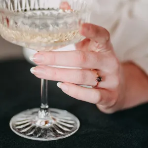 TERRI gold ring with salt and pepper diamond Thumbnail