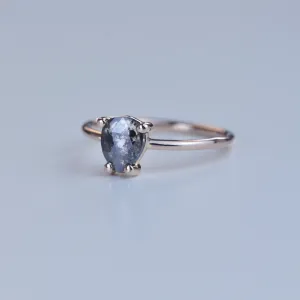 TERRI gold ring with salt and pepper diamond Thumbnail