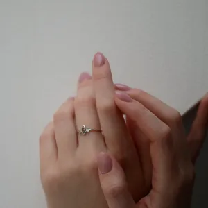 Gold ring with salt and pepper diamond 0.2ct SABI Thumbnail