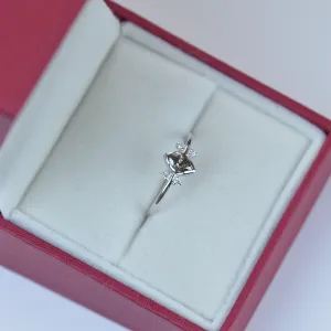Gold ring with salt and pepper diamond 0.2ct SABI Thumbnail