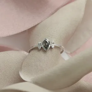 Gold ring with salt and pepper diamond 0.2ct SABI Thumbnail