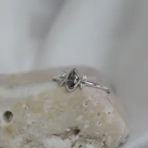 Gold ring with salt and pepper diamond 0.2ct SABI Thumbnail