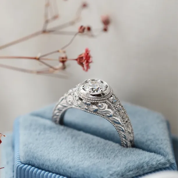 Platinový prsten s diamanty 0.68ct OSLO Image