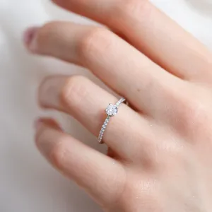  Platinový zásnubní prsten s diamanty 0.38ct KATVI Thumbnail