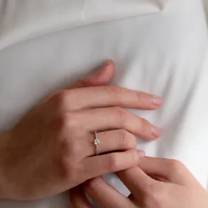  Platinový zásnubní prsten s diamanty 0.38ct KATVI Thumbnail