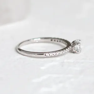  Platinový zásnubní prsten s diamanty 0.38ct KATVI Thumbnail